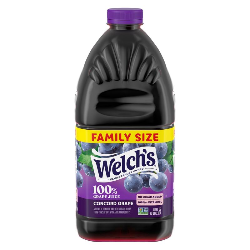 Welch's Concord 100% Grape Juice Family Size, 96 fl oz
