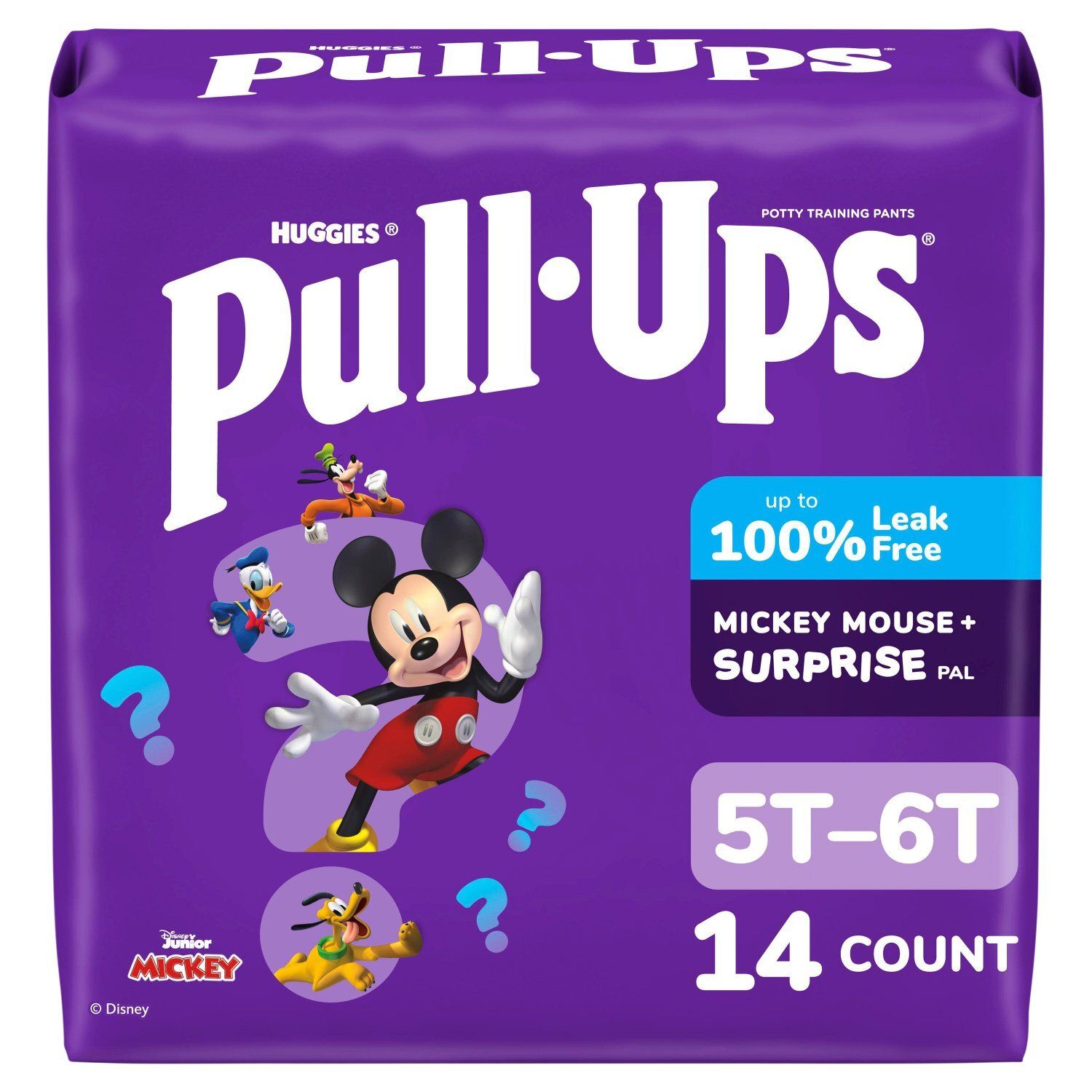Huggies Pull-Ups Disney Jr. Mickey Potty Training Pants, Size 5T-6T, 40-60 lbs, 14 count