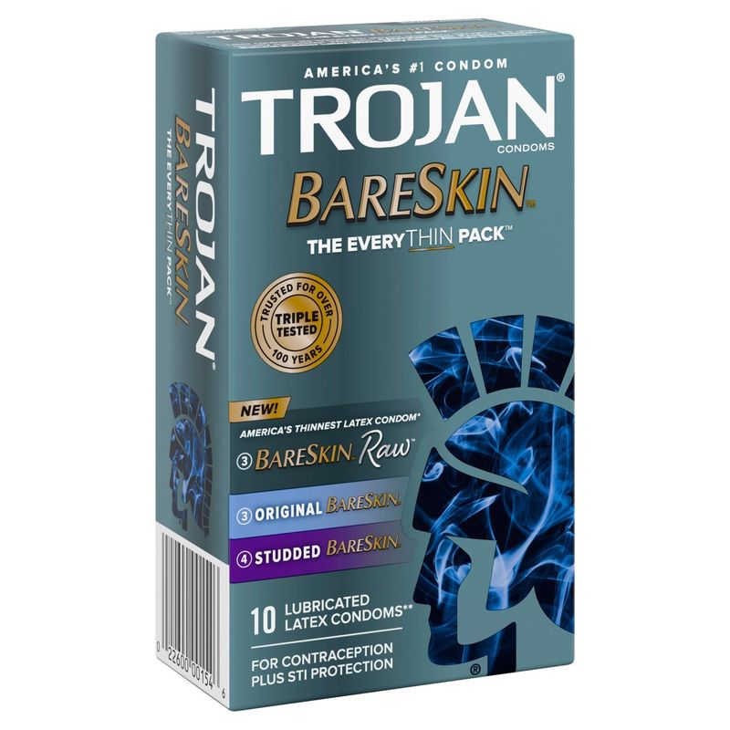 Trojan BareSkin The EveryThin Pack Condoms, 10 count