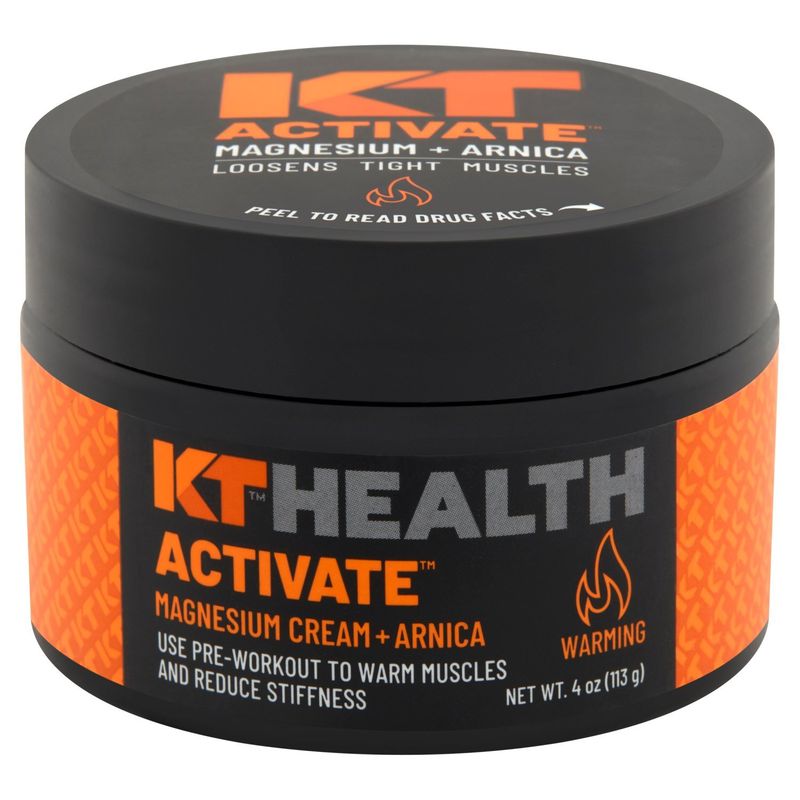 KT Health Activate Magnesium Cream + Arnica, 4 oz