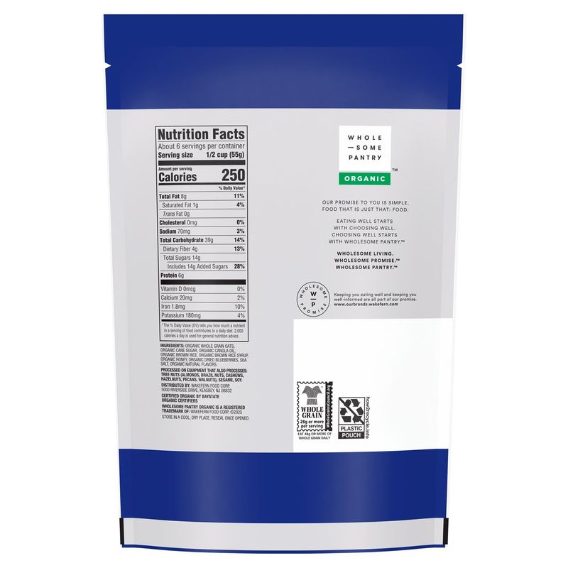 Wholesome Pantry Organic Blueberry Granola, 11 oz