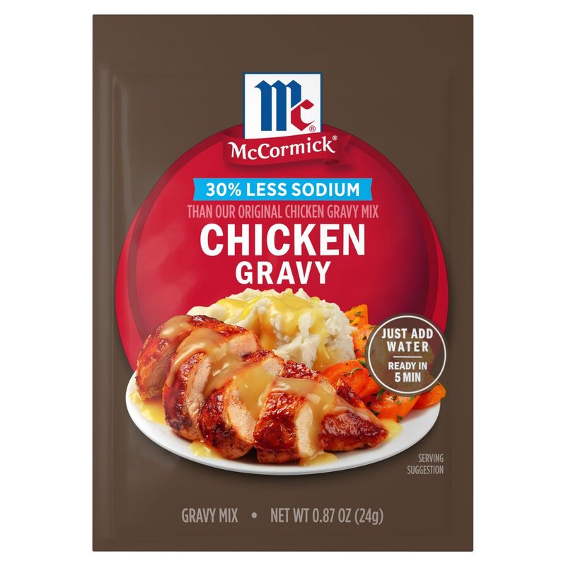 McCormick 30% Less Sodium Chicken Gravy Mix, 0.87 oz