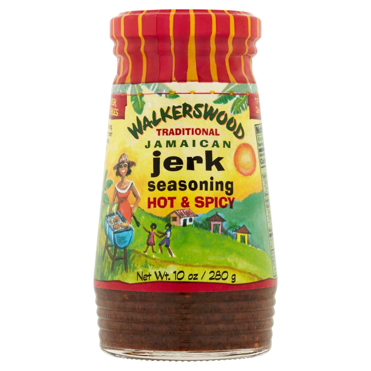 Walkerswood Traditional Hot &amp; Spicy Jamaican Jerk Seasoning, 10 oz