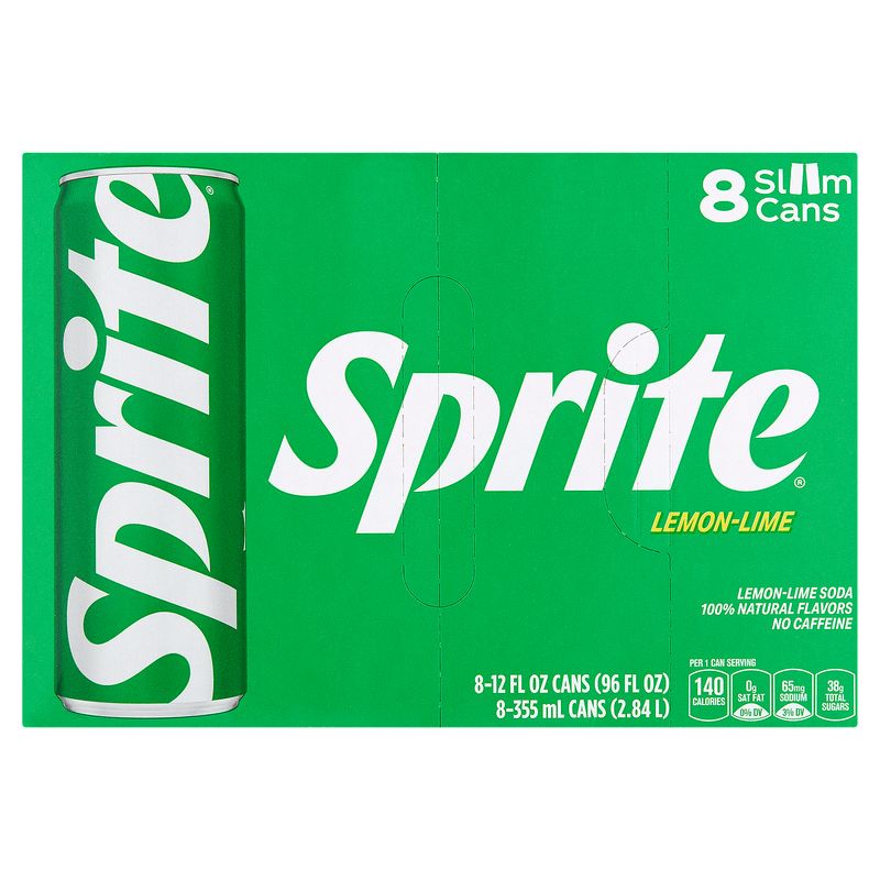 Sprite Lemon-Lime Soda, 12 fl oz, 8 count