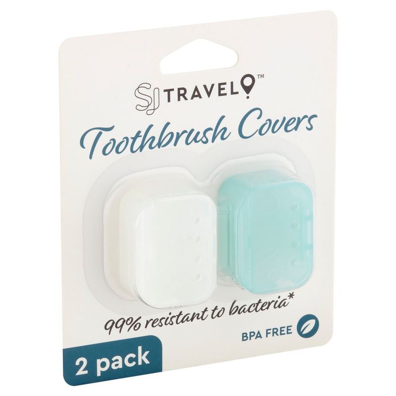 SJ Travel Toothbrush Covers, 2 count