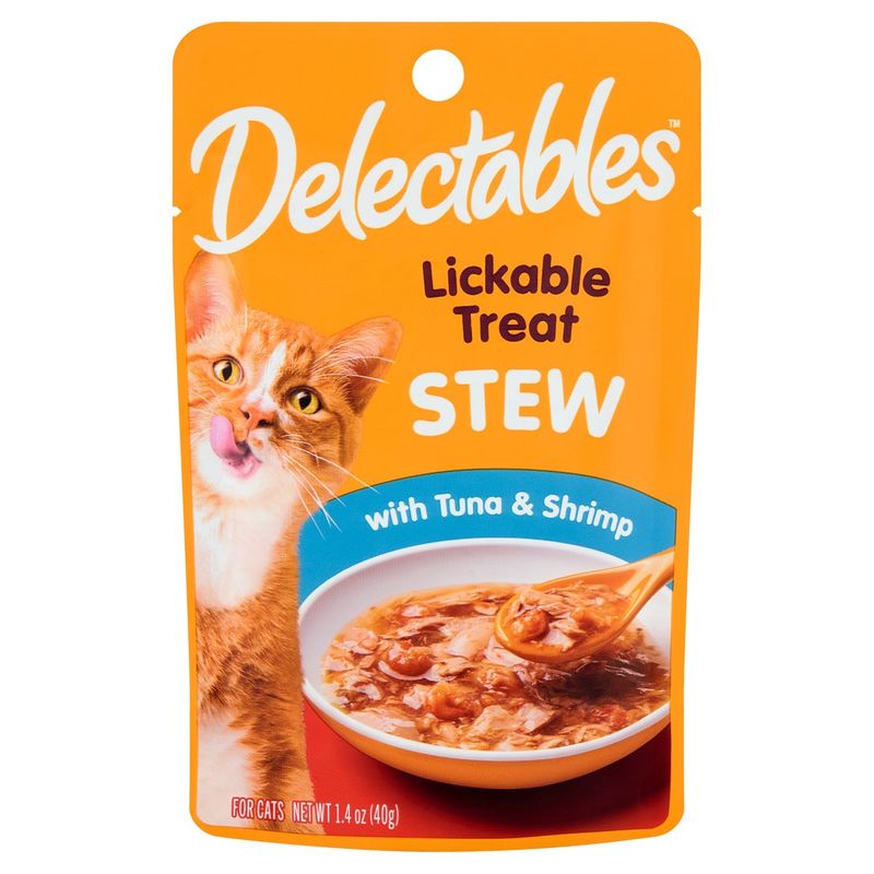 Delectables Lickable Treat Stew with Tuna &amp; Shrimp for Cats, 1.4 oz