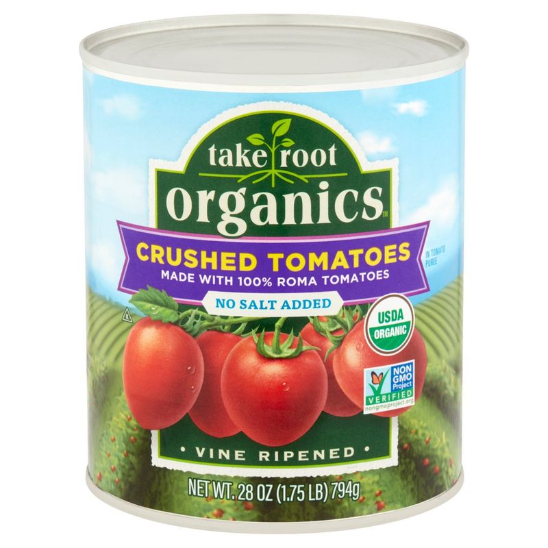 Take Root Organics No Salt Added Crushed Tomatoes in Tomato Puree, 28 oz