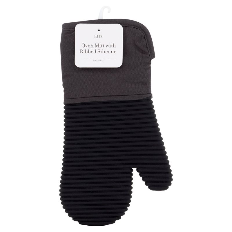 Ritz Oven Mitt with Ribbed Silicone, Graphite