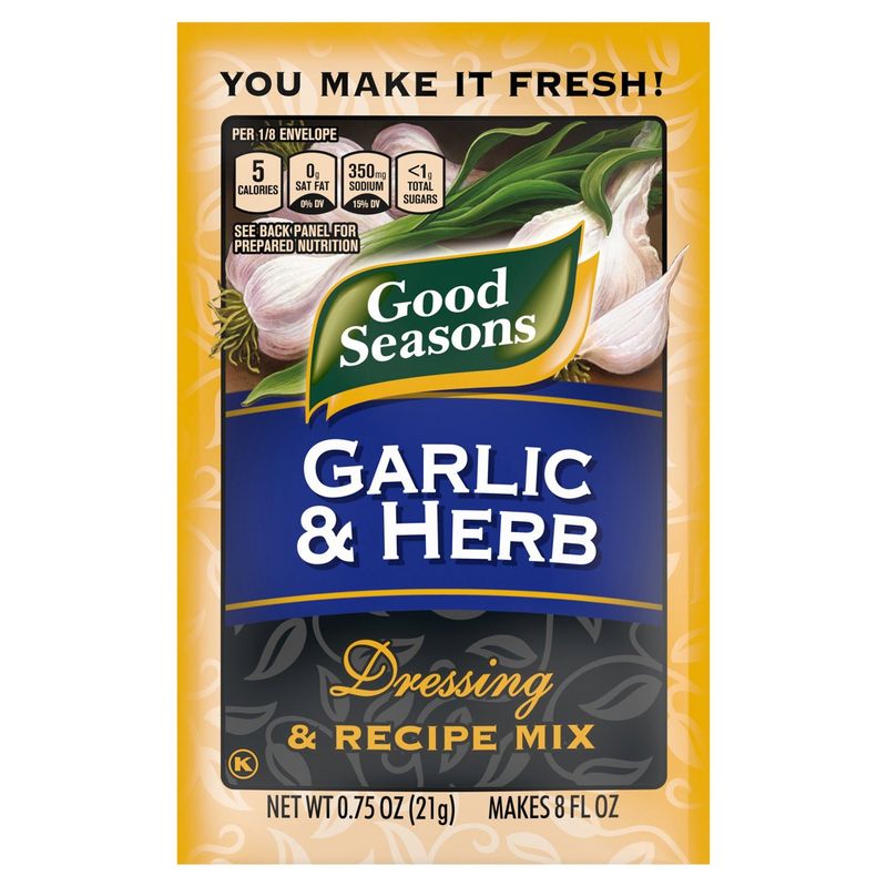 Good Seasons Garlic &amp; Herb Dressing &amp; Recipe Mix, 0.75 oz