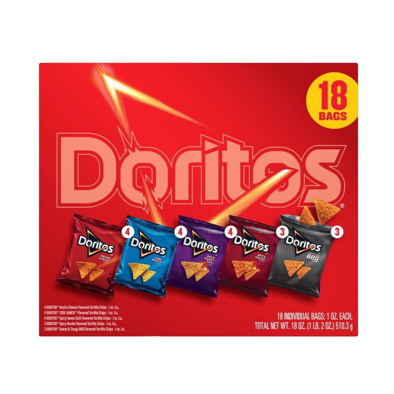 Doritos Tortilla Chips Variety Pack 1 Oz, 18 Count
