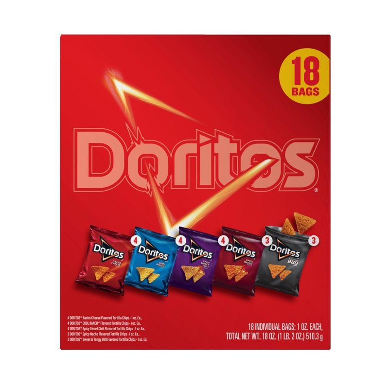 Doritos Tortilla Chips Variety Pack 1 Oz, 18 Count