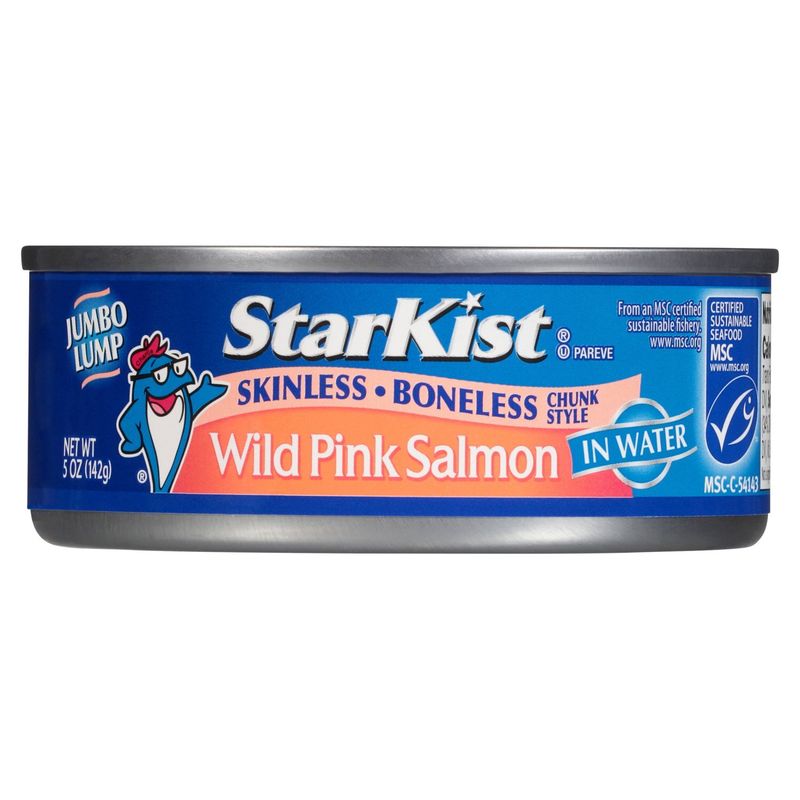 StarKist Jumbo Lump Skinless Boneless Chunk Style Wild Pink Salmon in Water, 5 oz