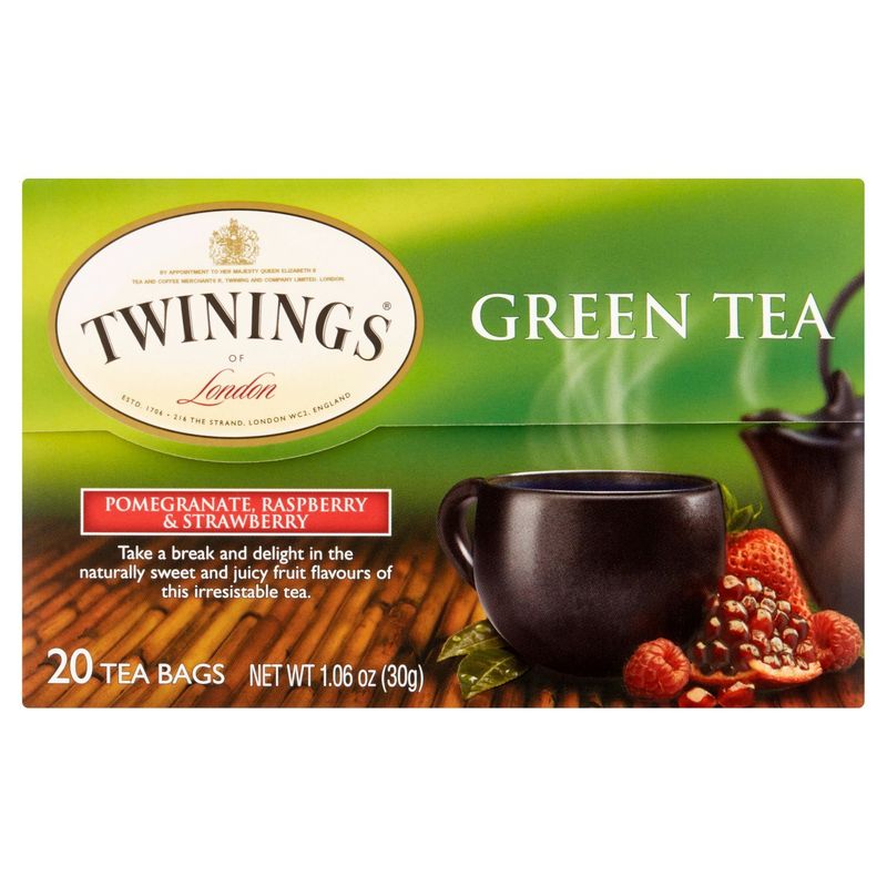 Twinings Pomegranate, Raspberry &amp; Strawberry Flavoured Green Tea, 20 count, 1.06 oz