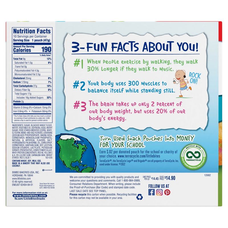 Entenmann's Little Bites Party Cake Muffins Value Pack, 10 count, 1 lb 0.5 oz