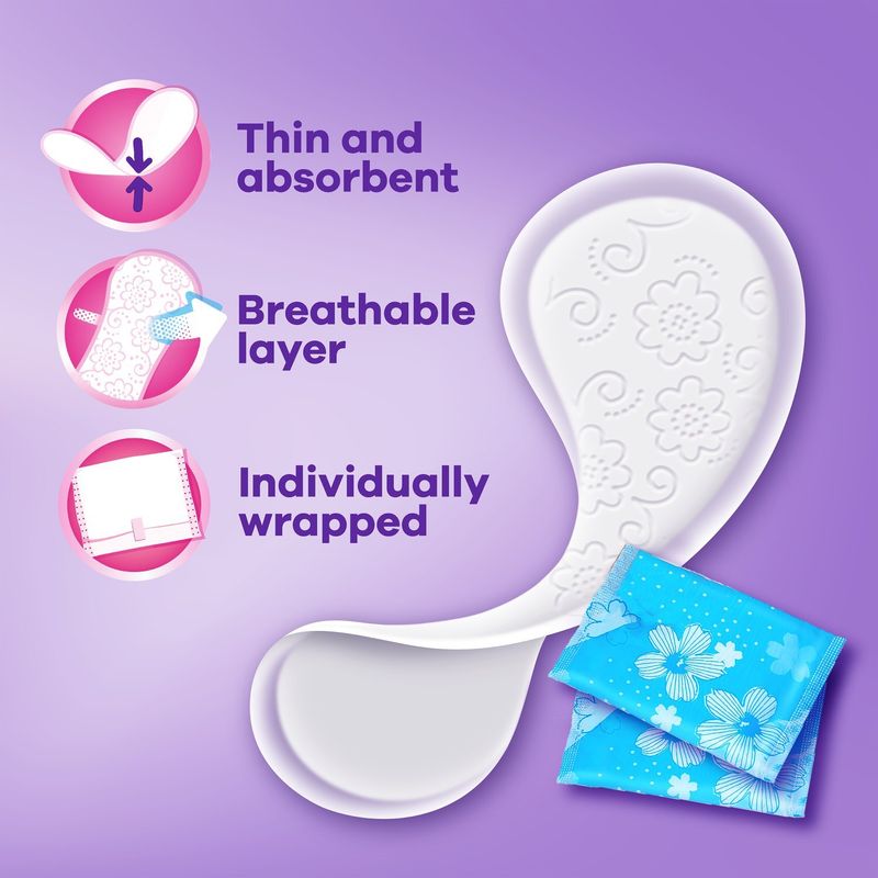 Always Daily Fresh Thin Liners, Regular Absorbency, Unscented Panty Liners, 120 Count