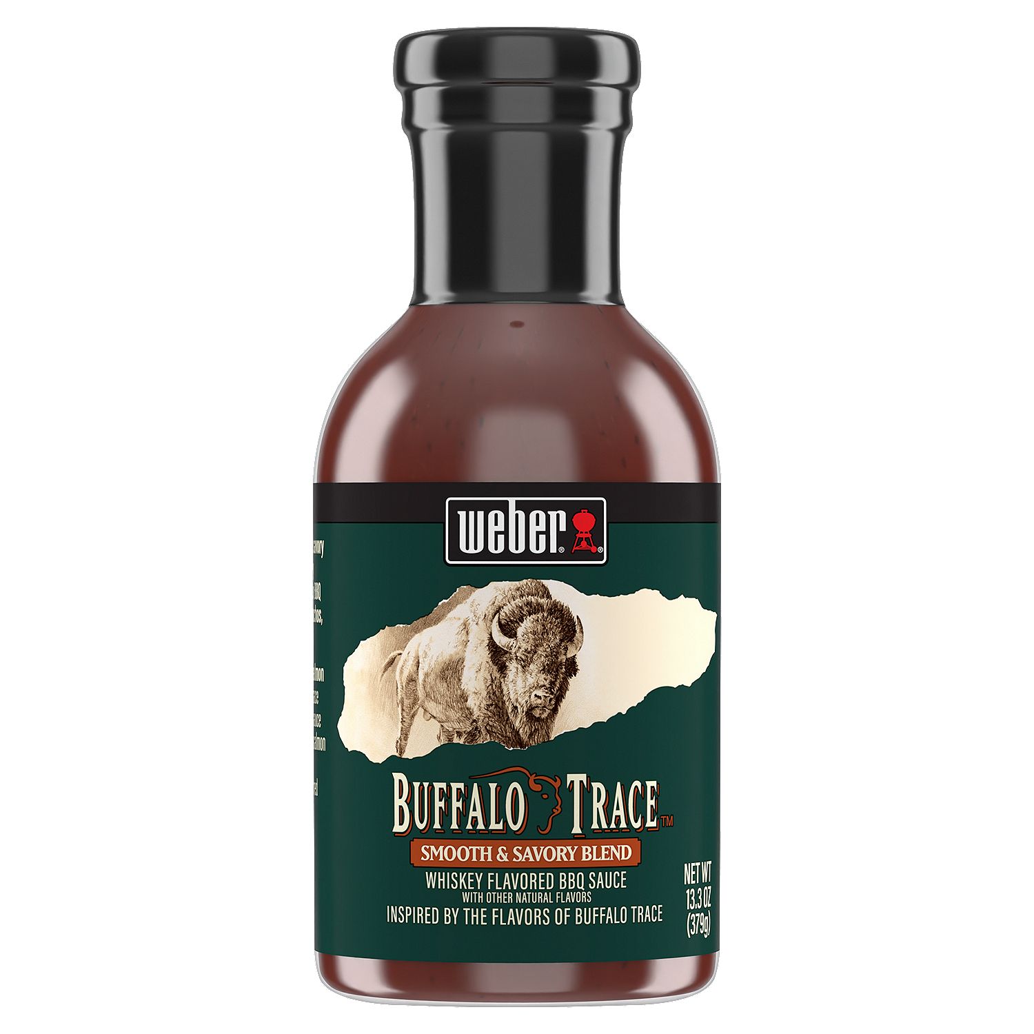 Weber Buffalo Trace Smooth &amp; Savory Blend Whiskey Flavored BBQ Sauce, 13.3 oz