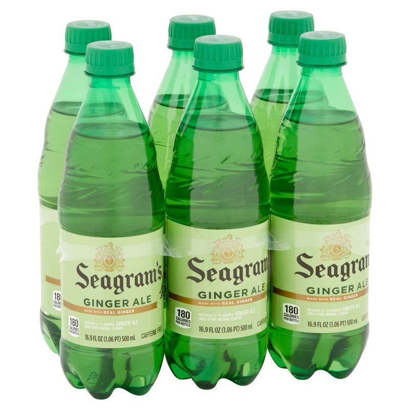 Seagram's Ginger Ale, 16.9 fl oz, 6 count