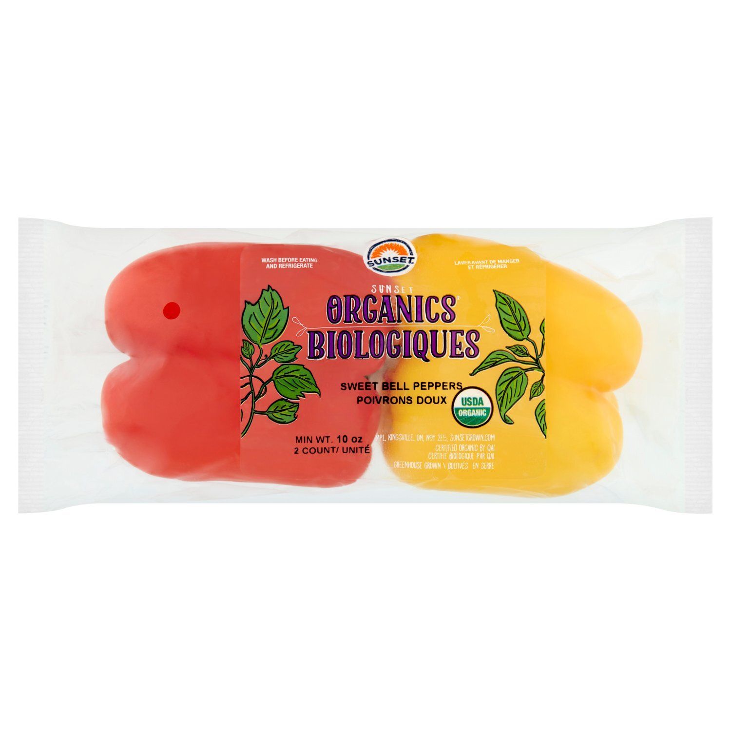 Sunset® Organic Bell Peppers, 2 ct