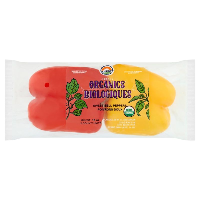 Sunset® Organic Bell Peppers, 2 ct
