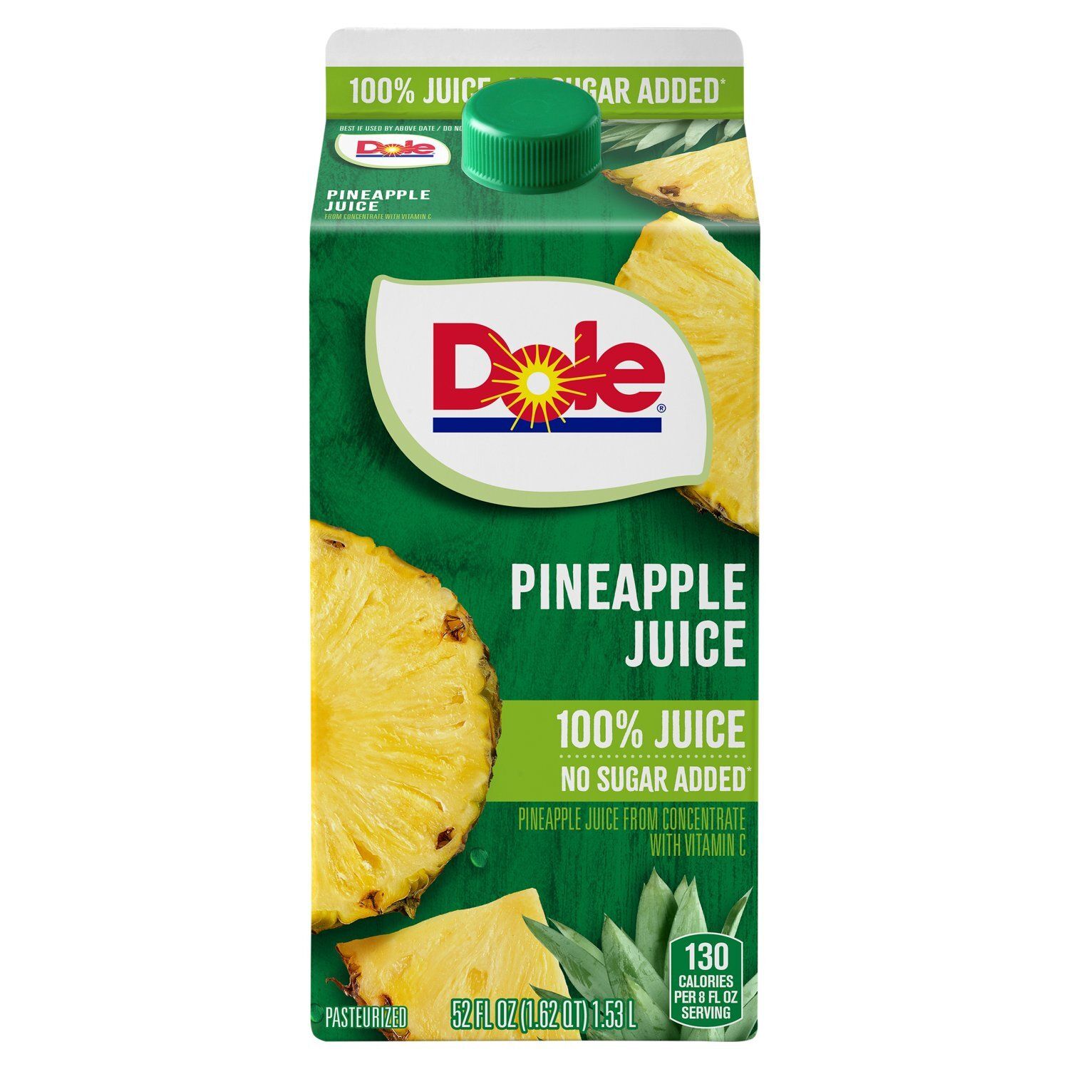 Dole Pineapple 100% Juice, 52 fl oz