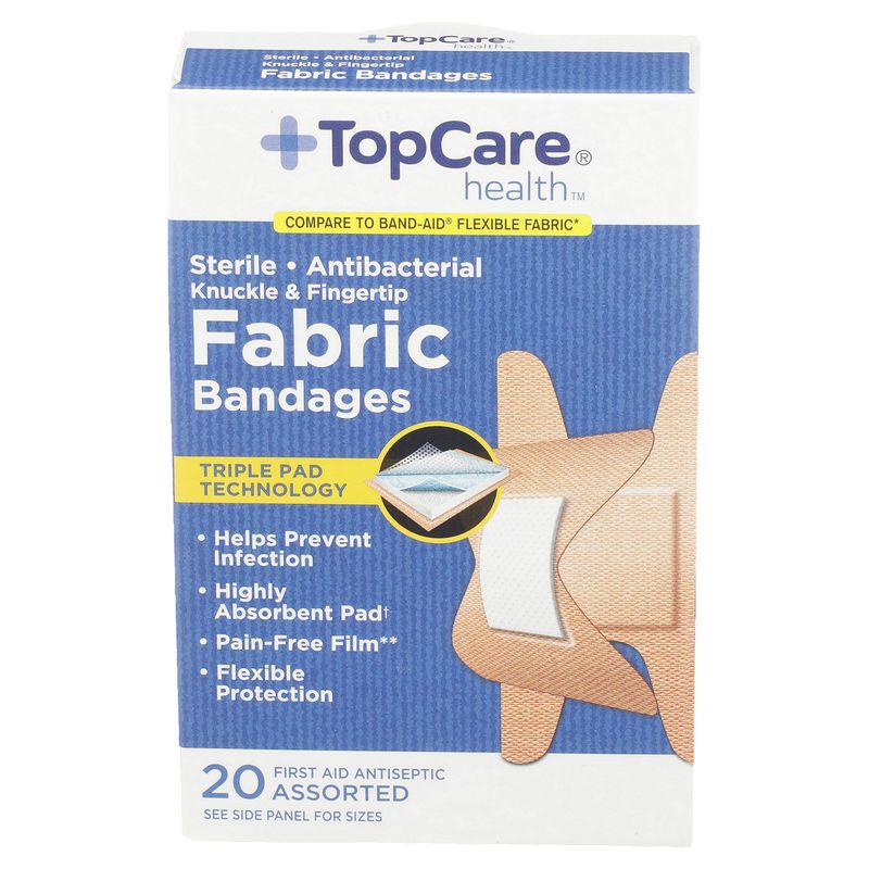 TopCare Antibacterial Flex Fabric Bandage, 20 each
