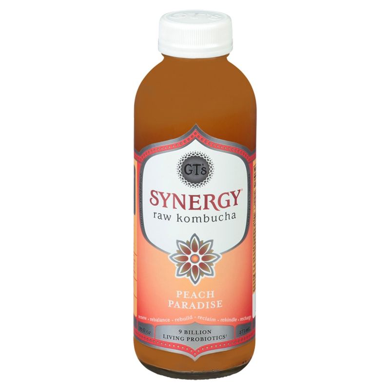 SYNERGY Peach Paradise Kombucha, Organic, 16oz