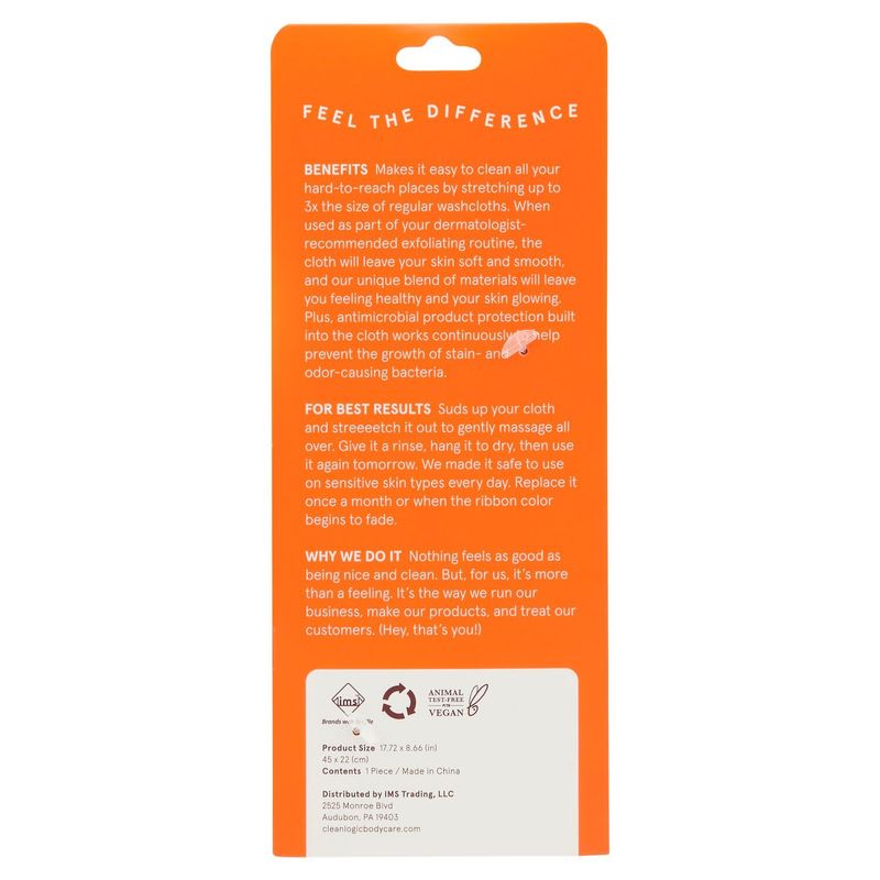 Cleanlogic Bath and Body Sensitive Skin Exfoliating Stretch Cloth