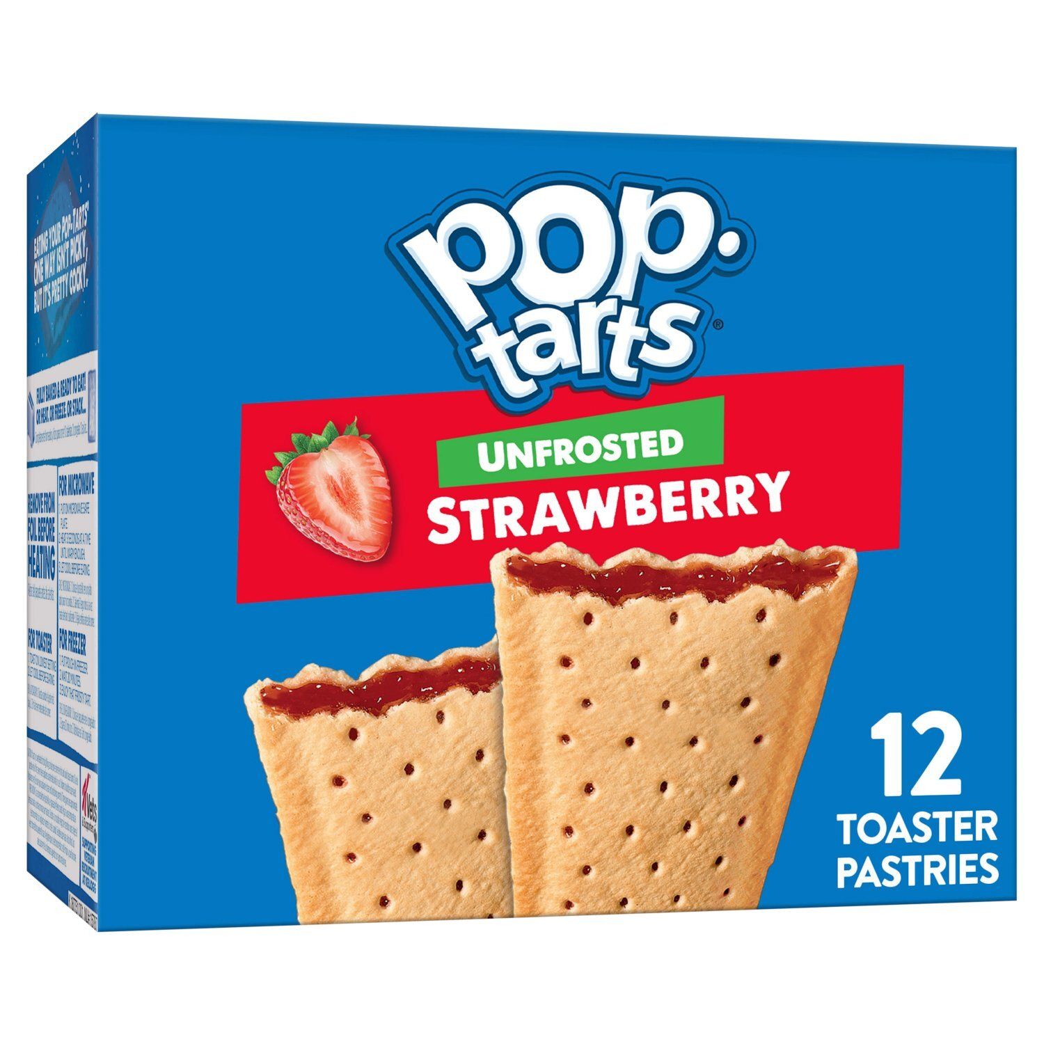 Pop-Tarts Unfrosted Strawberry Toaster Pastries, 12 count, 20.3 oz