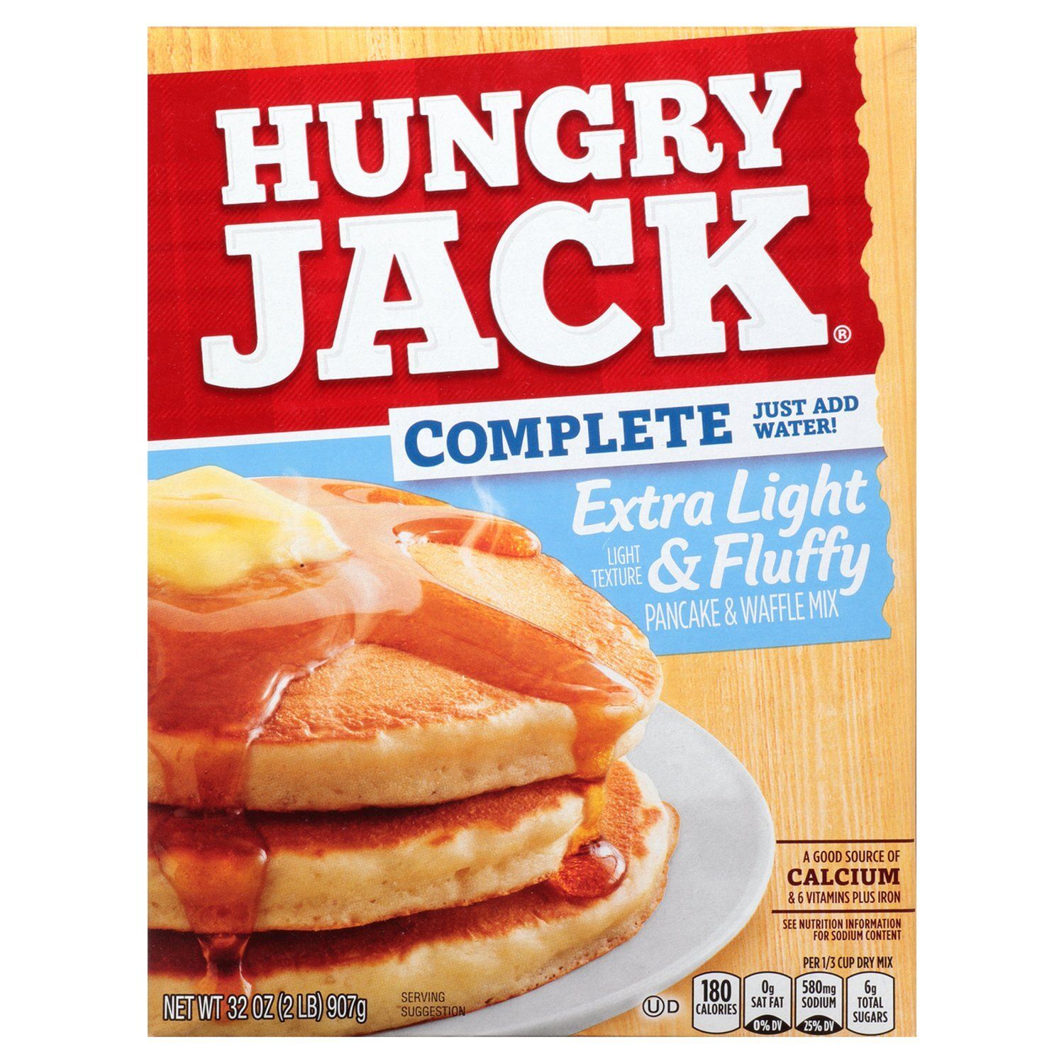 Hungry Jack Complete Extra Light &amp; Fluffy Pancake &amp; Waffle Mix, 32 oz