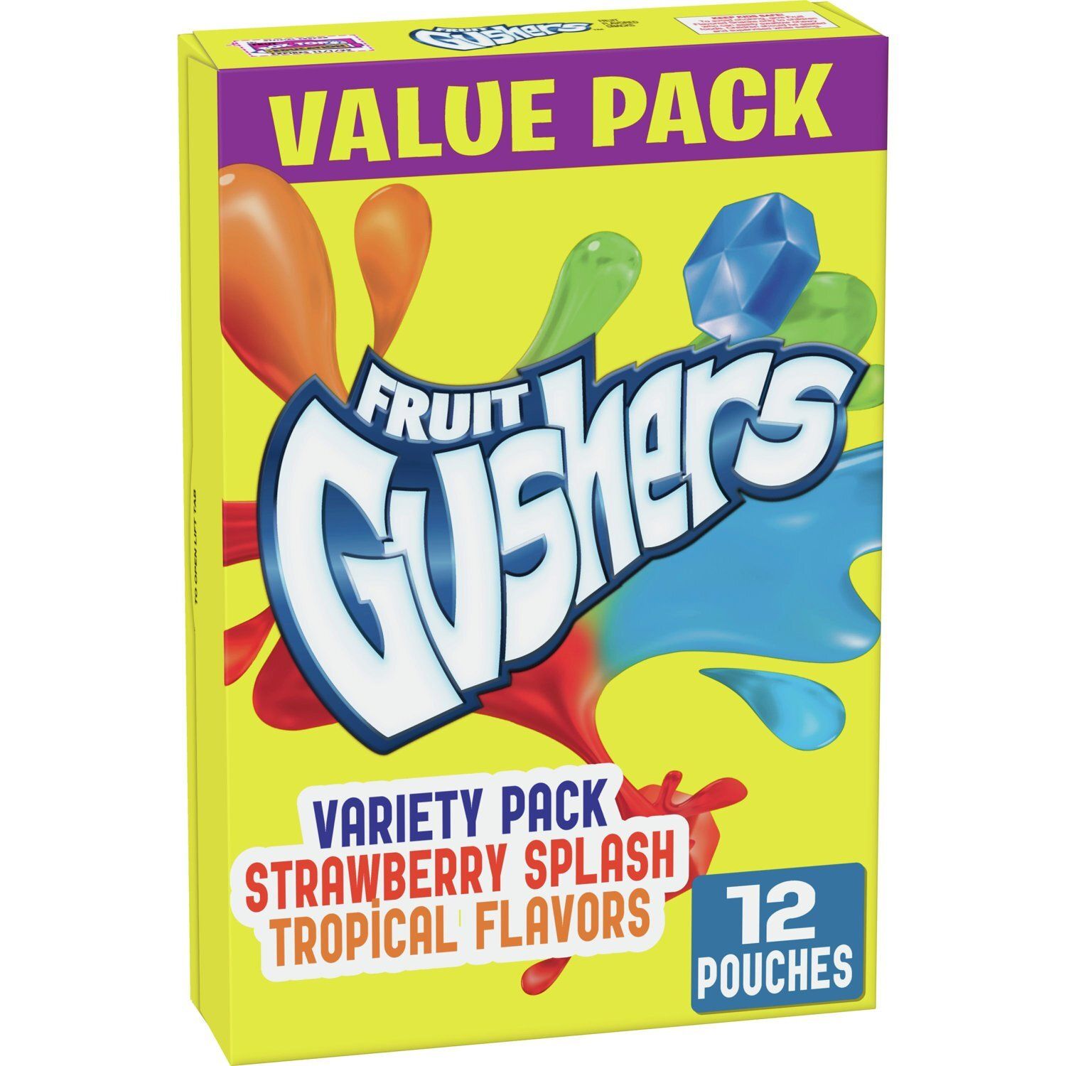 Fruit Gushers Fruit Flavored Snacks Variety Pack, 0.8 oz, 12 count