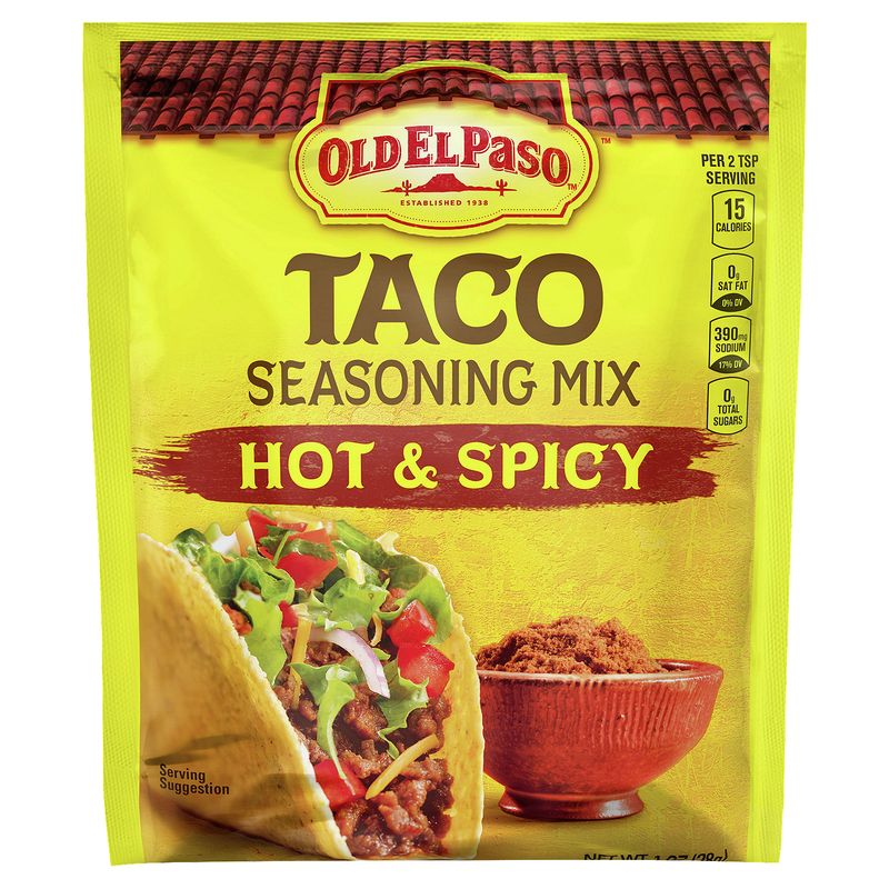 Old El Paso Hot &amp; Spicy Taco Seasoning Mix, 1 oz