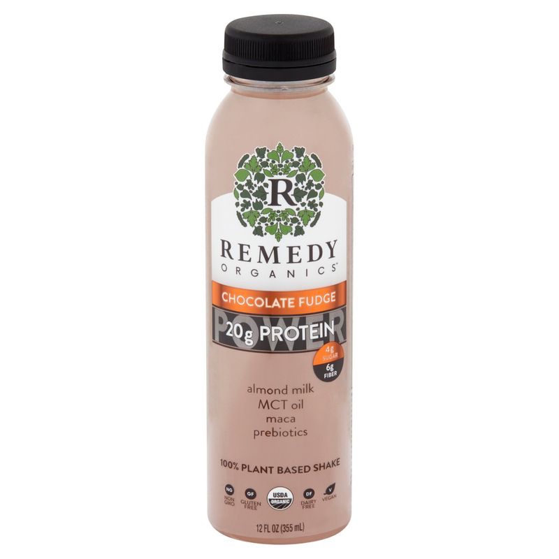 Remedy Organics Chocolate Fudge 100% Plant Based Shake, 12 fl oz