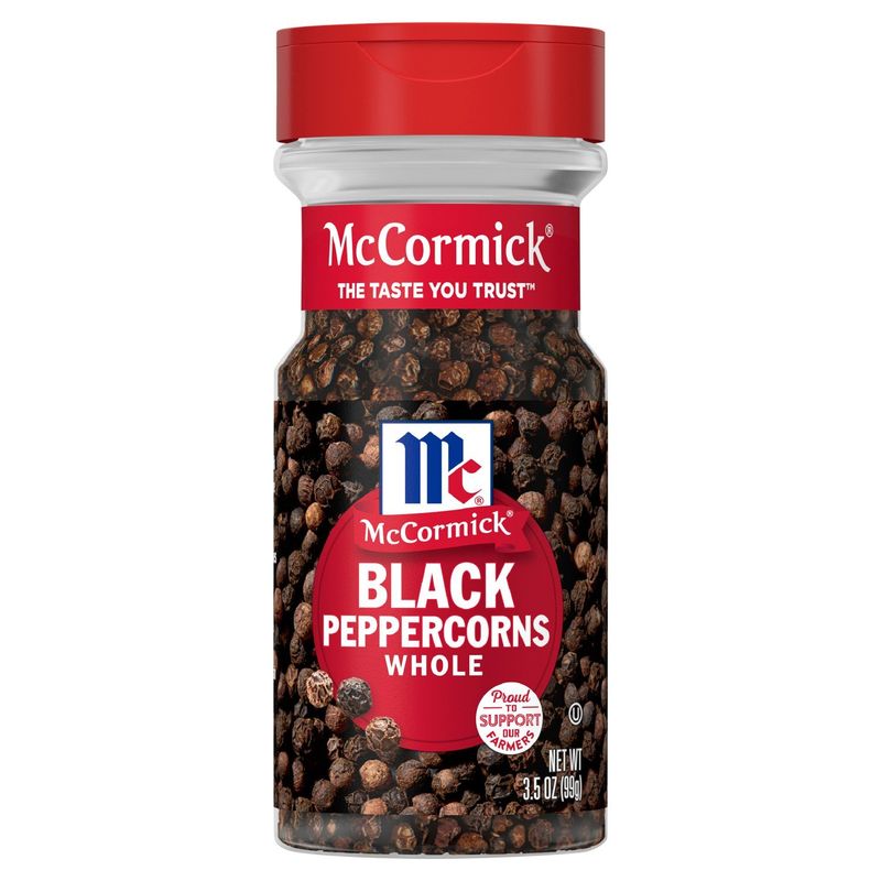 McCormick Whole Black Peppercorns, 3.5 oz