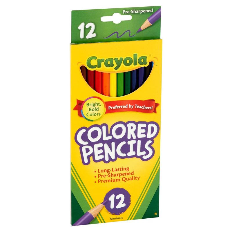 Crayola Nontoxic Colored Pencils, 12 count