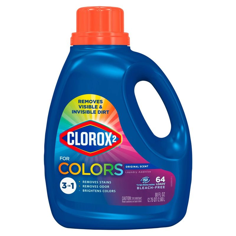 Clorox 2 Original Scent for Colors 3 in 1 Laundry Additive, 64 loads, 88 fl oz