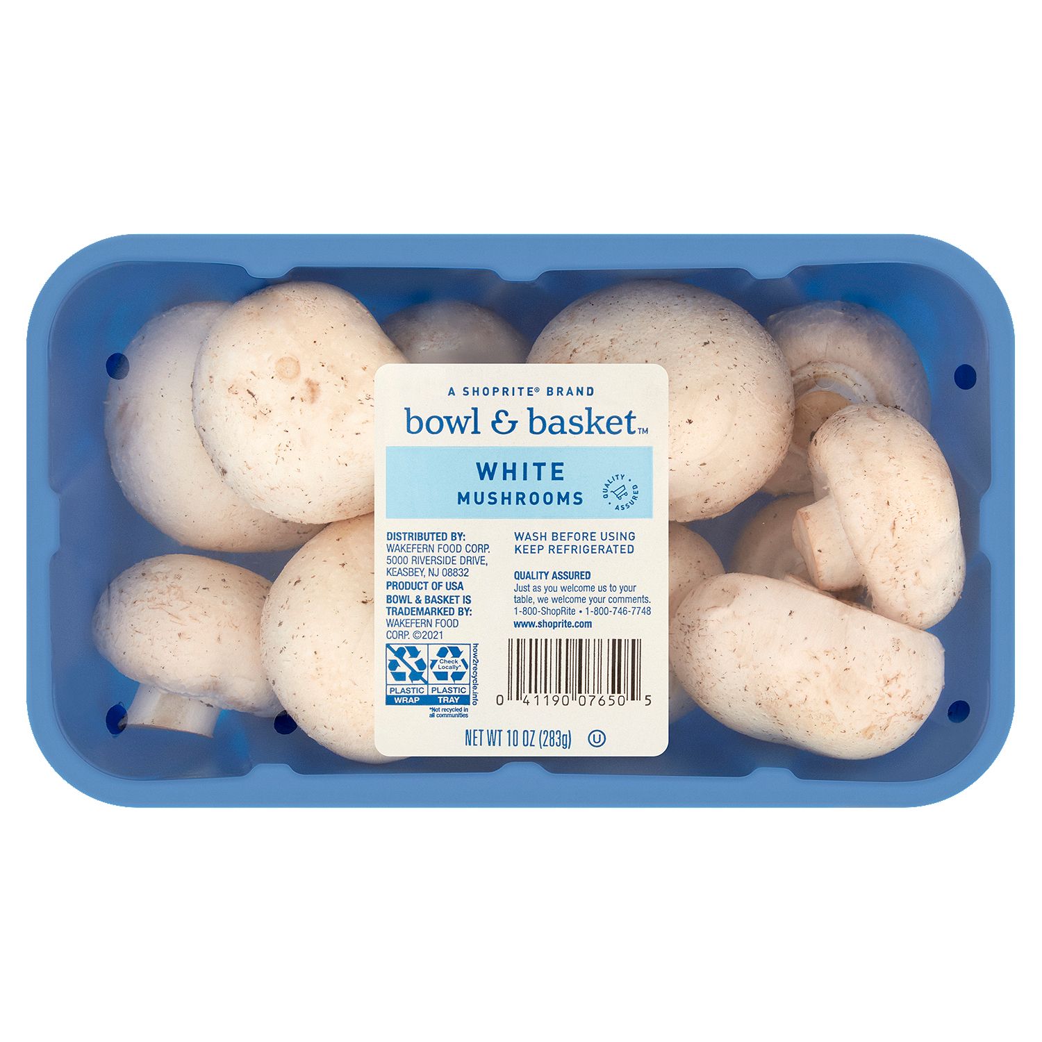 Bowl &amp; Basket White Mushrooms, 10 oz