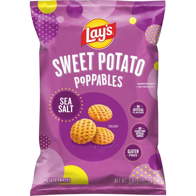 Lay's Poppables Potato Snacks Sweet Potato Sea Salt 5 Oz