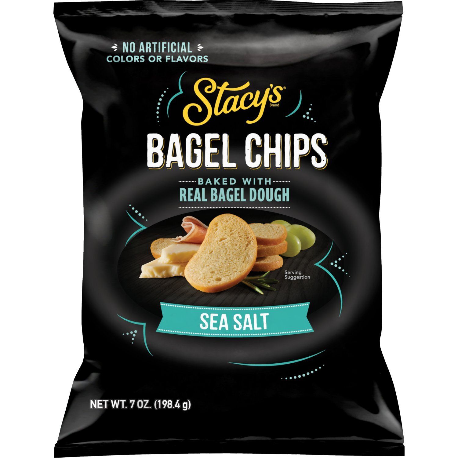 Stacy's Baked Bagel Chips Sea Salt 7 Oz
