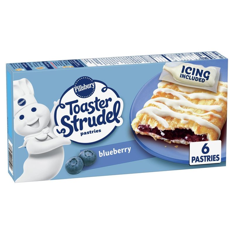 Pillsbury Toaster Strudel Blueberry Pastries, 6 count, 11.7 oz