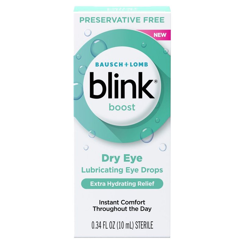 Bausch + Lomb Blink Boost Dry Eye Extra Hydrating Relief Lubricating Eye Drops, 0.34 fl oz