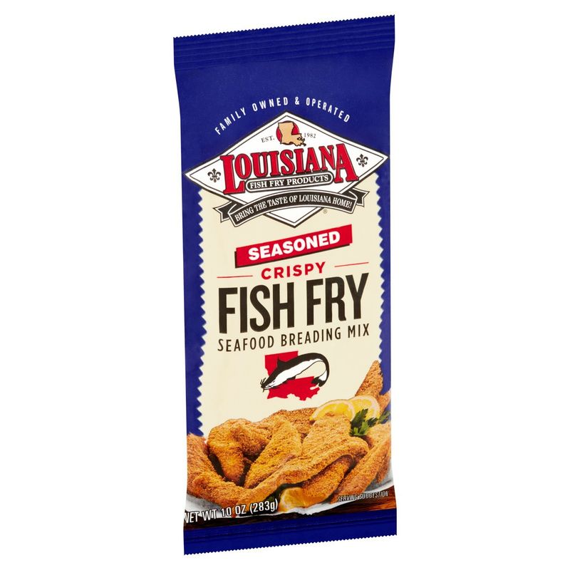 Louisiana Fish Fry Products Seasoned Crispy Fish Fry Seafood Breading Mix, 10 oz