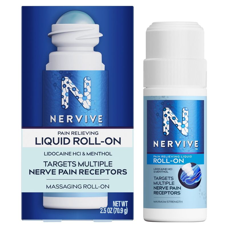 Nervive Pain Relieving Liquid Roll-On, 2.5 oz