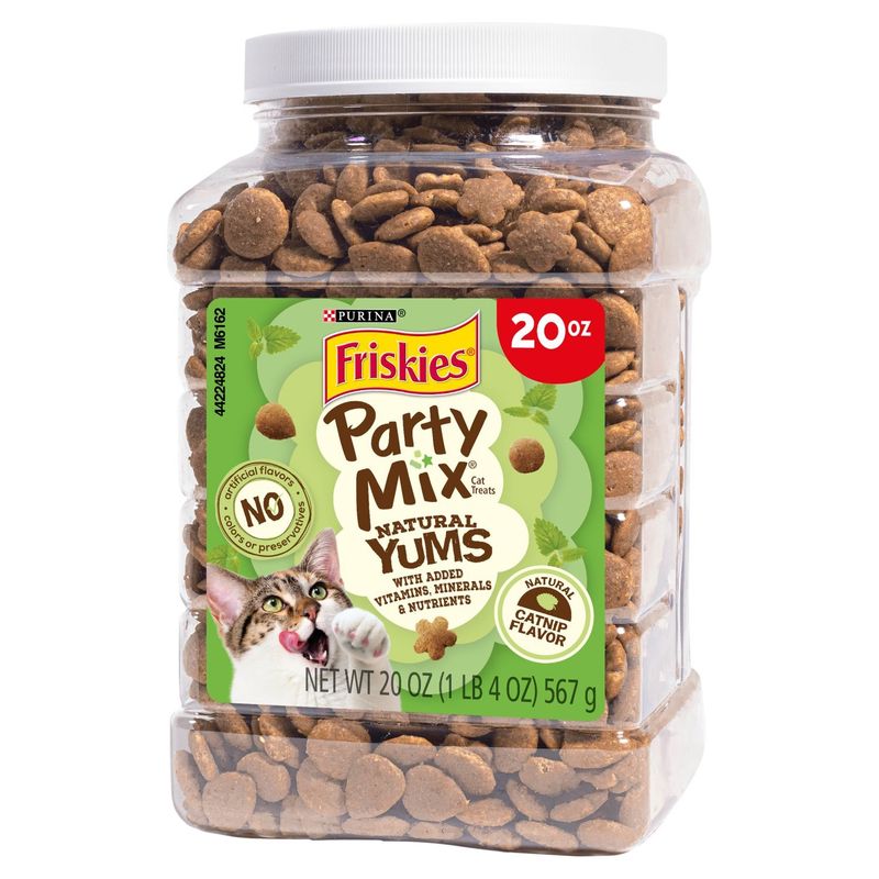 Purina Friskies Party Mix Natural Yums Cat Treats, 20 oz