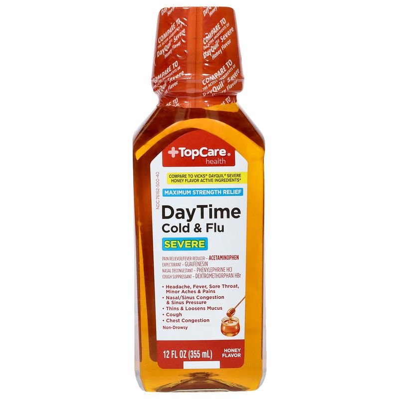 TopCare Daytime Cold &amp; Flu Severe Honey Liquid