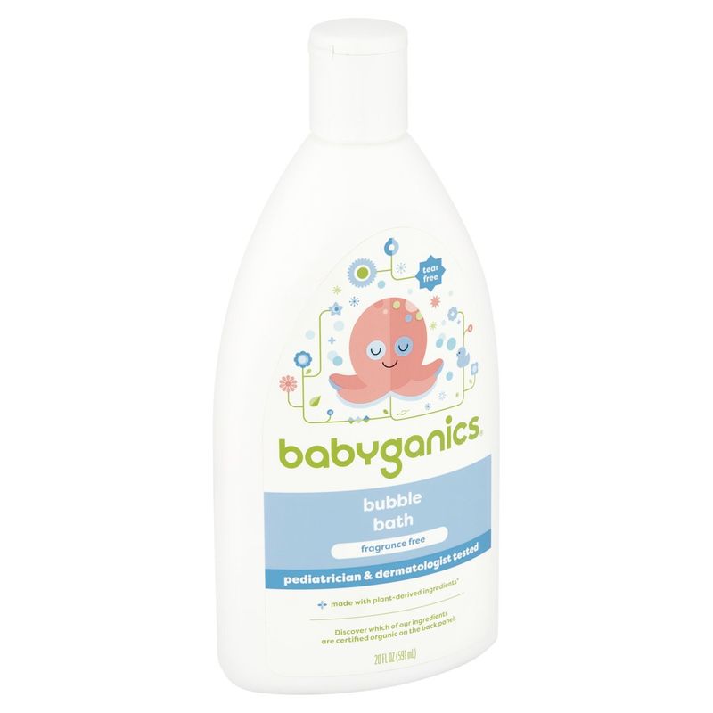 Babyganics Fragrance Free Bubble Bath, 20 fl oz