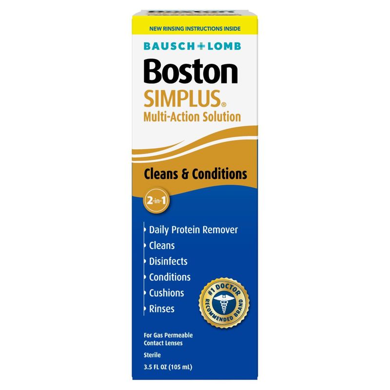 Bausch + Lomb Boston Simplus 2-in-1 Multi-Action Solution, 3.5 fl oz