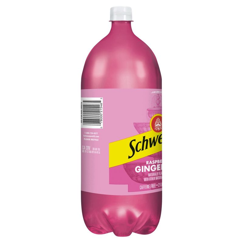 Schweppes Premium Raspberry Ginger Ale, 2 liters