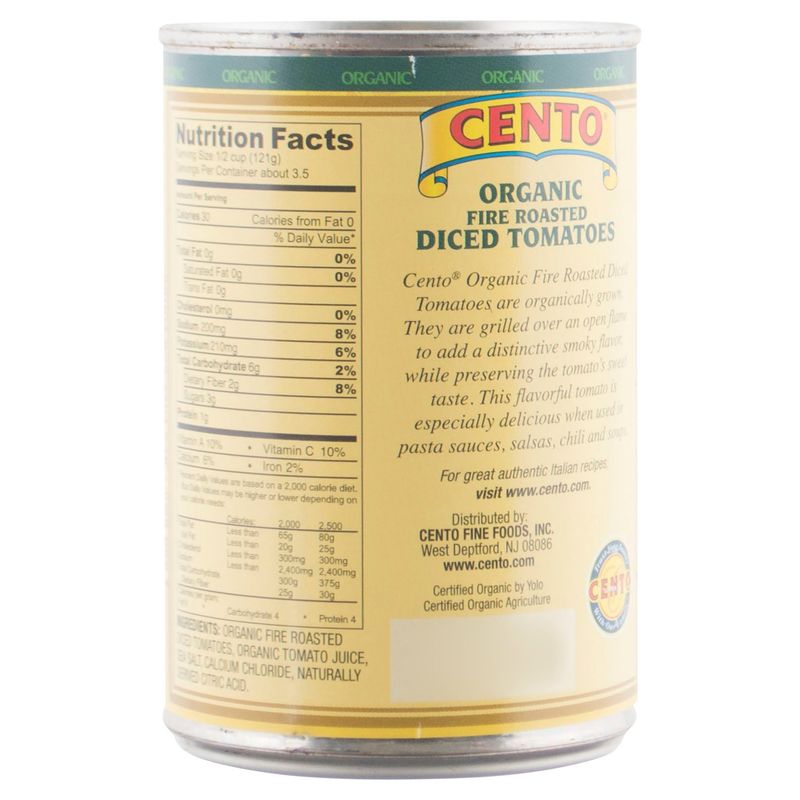 Cento Organic Fire Roasted Diced Tomatoes, 14.5 oz