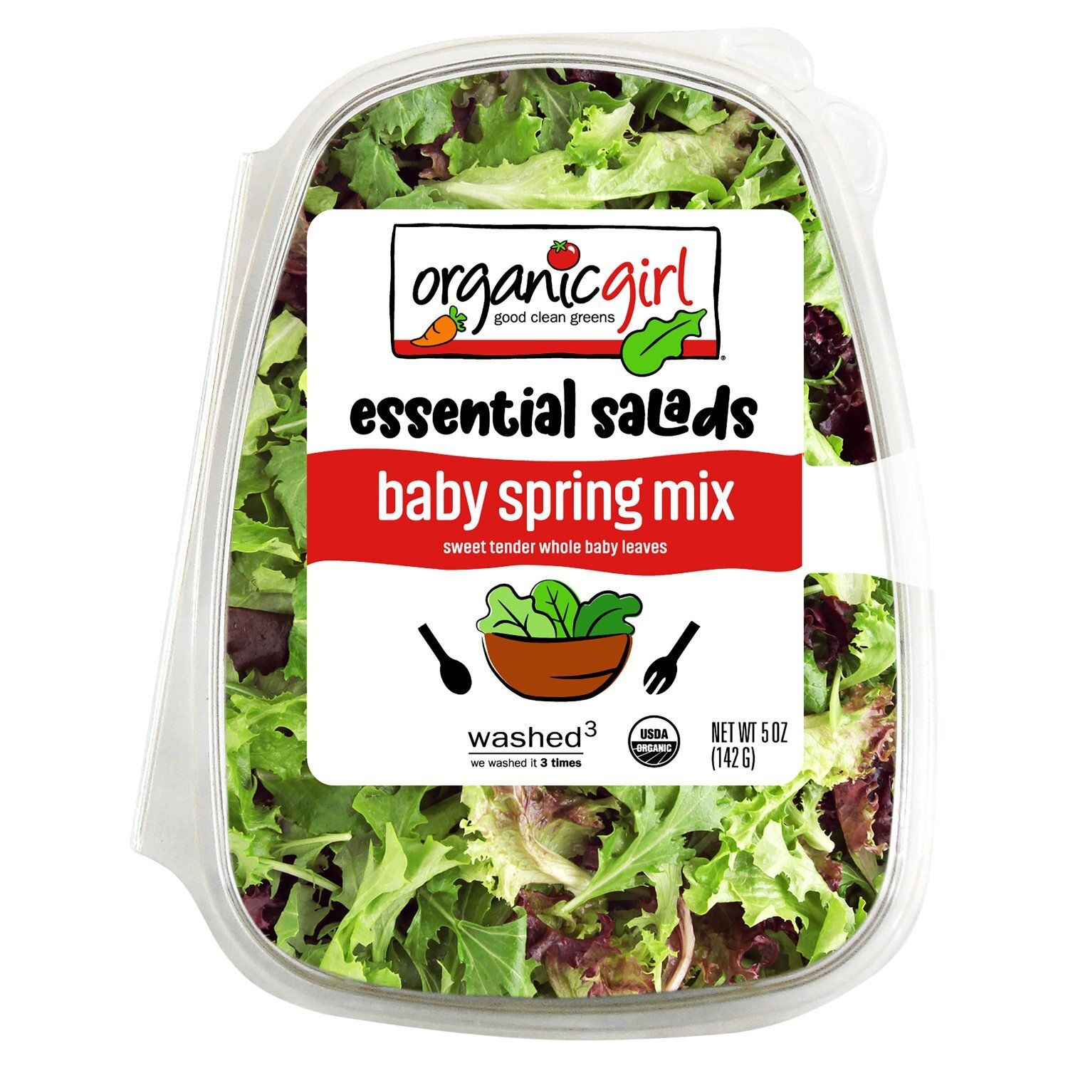 Organicgirl Essential Salads Baby Spring Mix, 5 oz