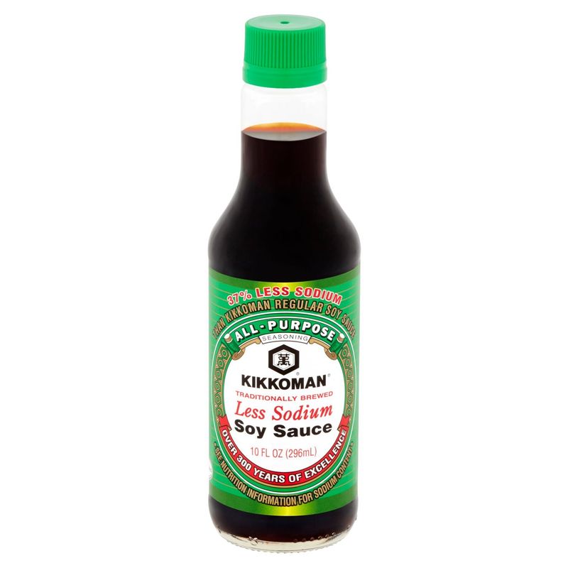 Kikkoman All-Purpose Seasoning Less Sodium Soy Sauce, 10 fl oz